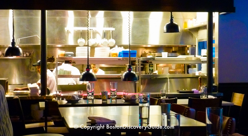 Open Kitchen at Abby Lane in Boston's Theatre District
