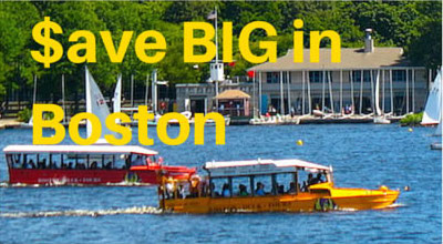 Boston duck boats on the Charles River